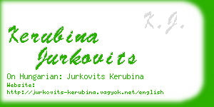kerubina jurkovits business card